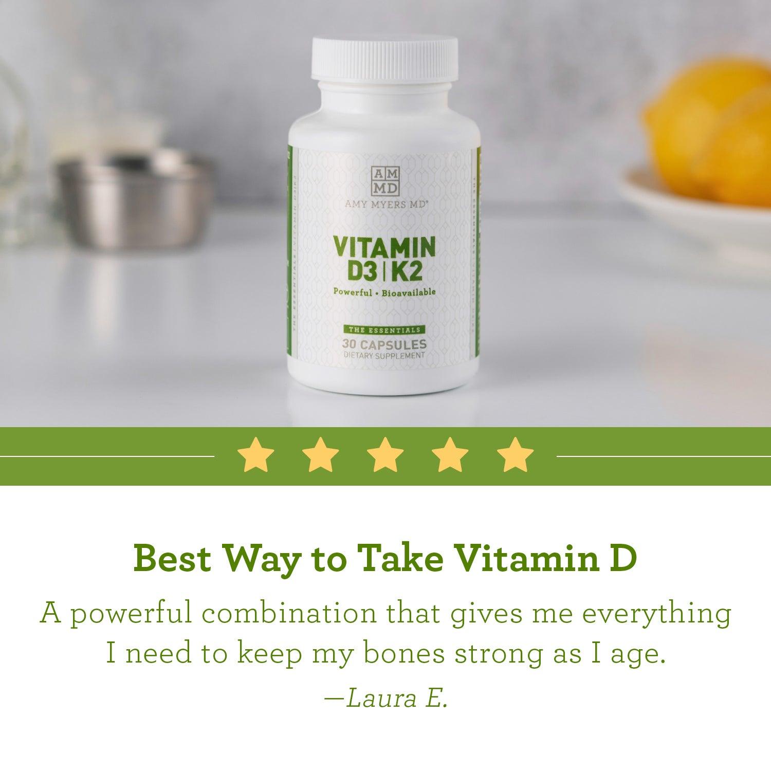 Vitamin D3/K2 Capsules Review Image - Amy Myers MD®