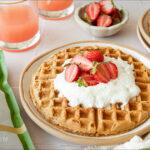 Tigernut waffles on plate - Tigernut Protein Waffles - Amy Myers MD®