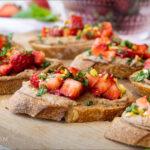 Close up strawberry pistachio crostini recipe - Strawberry Pistachio Crostini - Amy Myers MD®