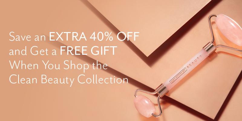 Save an extra 40% off and get a free gift when you shop the clean beauty collection.