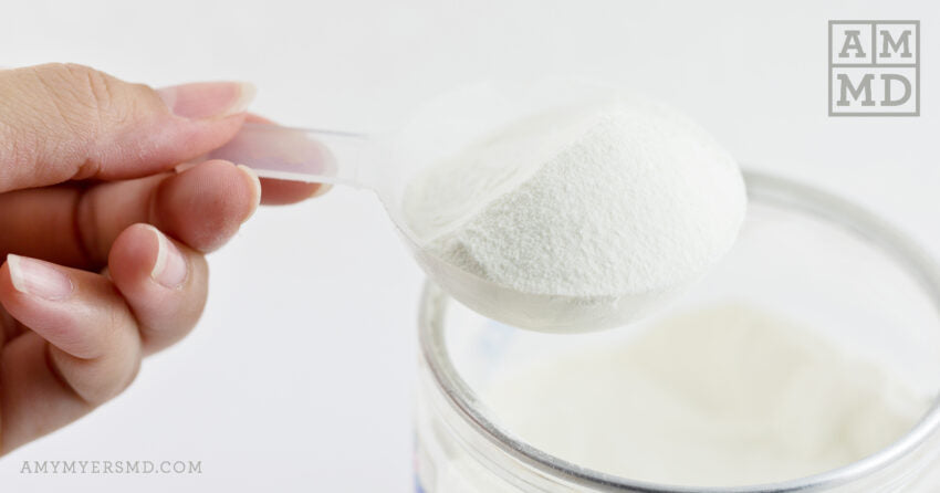 Scoop of Gelatin Powder - Collagen and Gelatin: What’s the Difference? - Amy Myers MD®