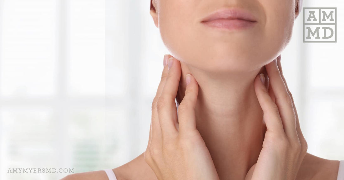 Woman Feeling Her Neck - 10 Things Your Endocrinologist Isn’t Telling You About Hashimoto’s - Amy Myers MD®