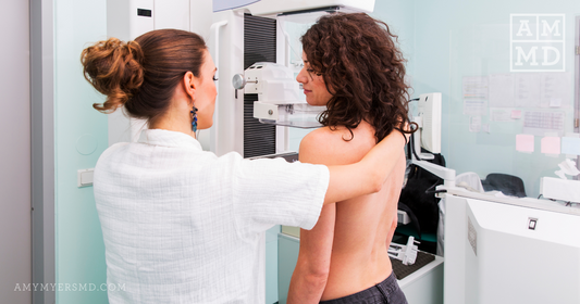 Woman getting mammogram - Amy Myers MD®