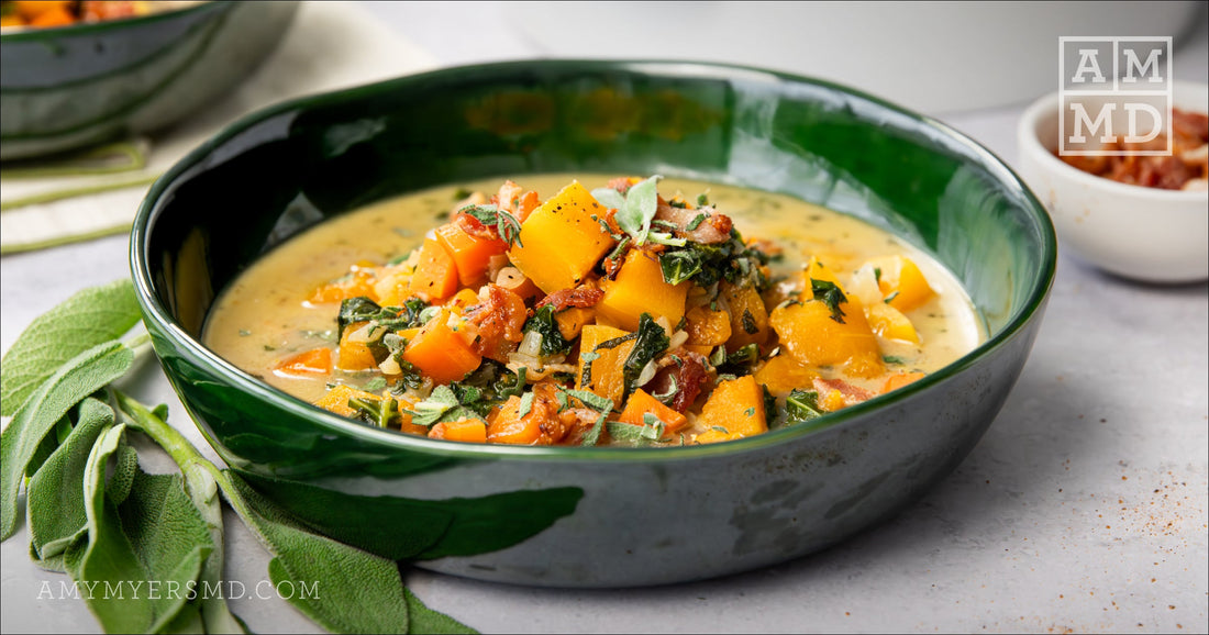 Bowl of Butternut Squash Chowder - Amy Myers MD®