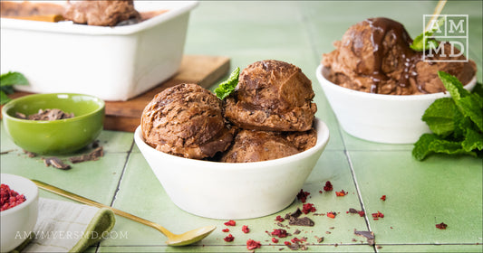 Bowl of Chocolate Swirl Peppermint Ice Cream - Amy Myers MD®