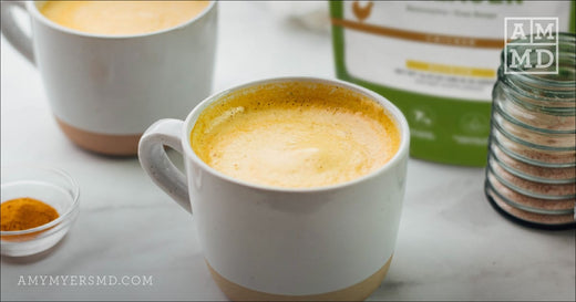 Mug of Golden Milk - Golden Milk Bone Broth Latte Recipe - Amy Myers MD