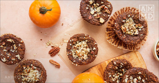 Overhead view of muffins - Pumpkin Spice Muffins - Amy Myers MD®