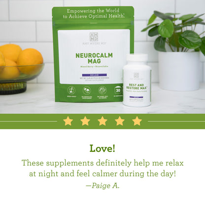 Review, "Love! These Supplements definitely help me relax at night and feel calmer during the day!" - Paige A.