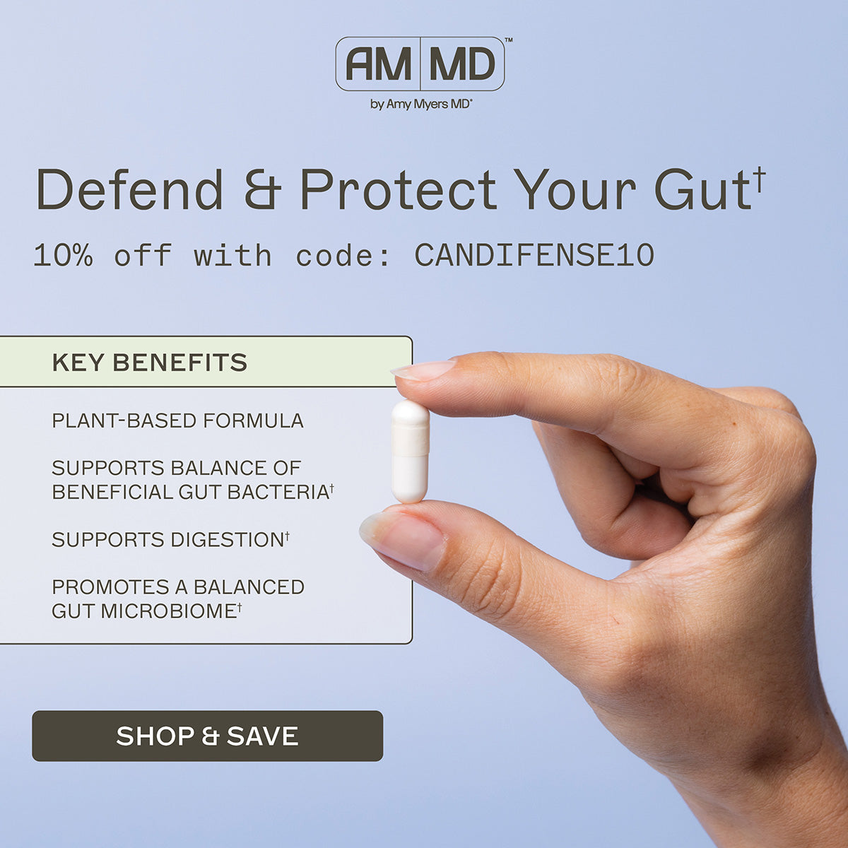 Defend & Protect Your Gut. 10% off with code: Candifense10. 