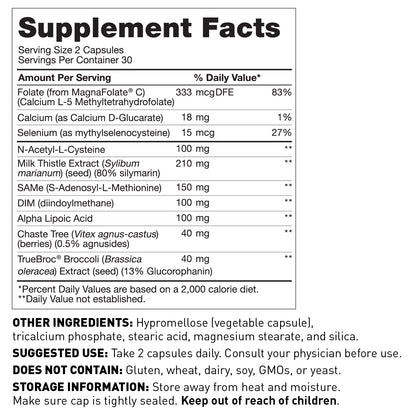 EstroProtect Supplement facts panel - Amy Myers MD®