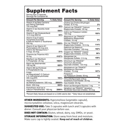 The Myers Way® Multivitamin supplement facts - Amy Myers MD®